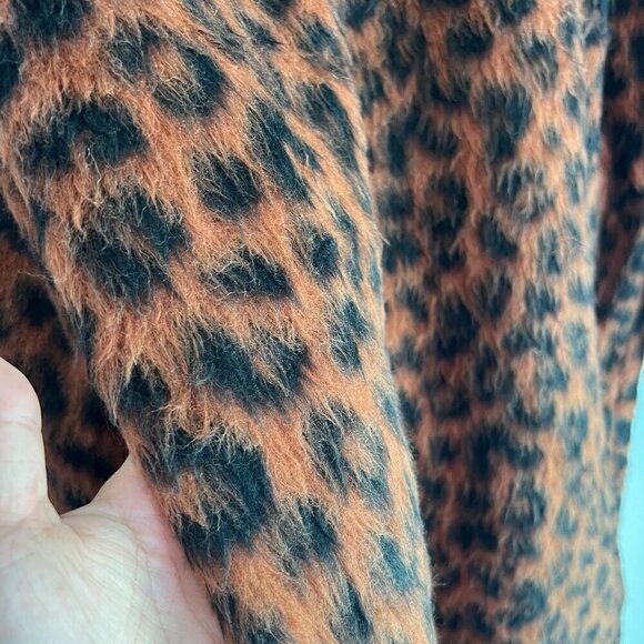 Marine Layer Stephanie Cocoon Coat Xtra Small XS in Cheetah Print - Picture 8 of 12